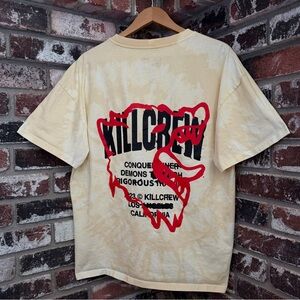 KILL CREW CONQUER INNER DEMONS RELAXED FIT LUX Custom Bleach Tiedye Spiral Tee